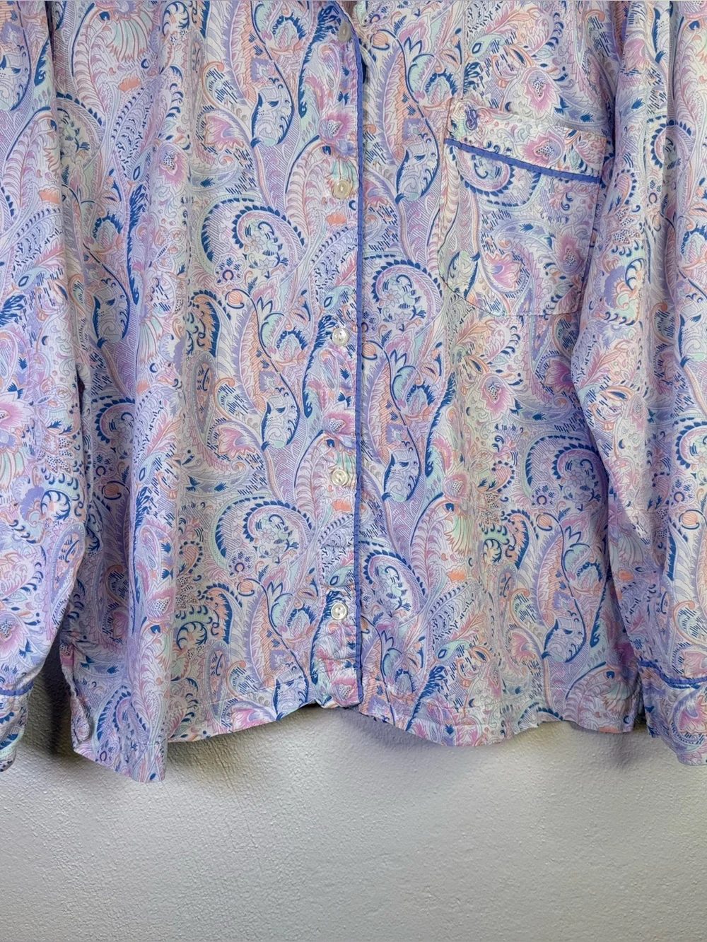 Victoria's Secret VS Mayfair Pastel Paisley Y2K Women's Pajama Set Size Small